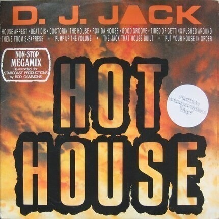[USED Excellent Tested Record, 1 Vinyl/LP] - DJ JACK - HOT HOUSE,Pump Up The Volume (Clear Vinyl)