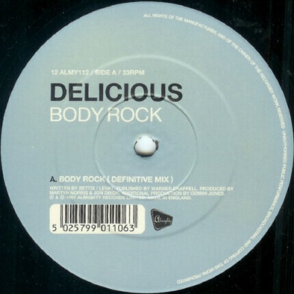 [USED NEAR MINT Tested Record, 1 Vinyl/LP] - DELICIOUS - BODY ROCK
